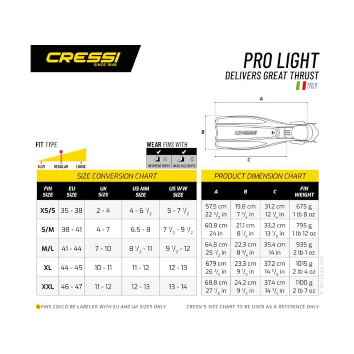 ALETA CRESSI PRO LIGHT