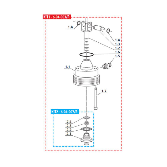 Kit de Cilindro de 4.ª Etapa para Compresores Coltri MCH6
