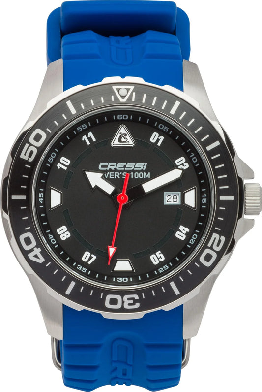 Reloj de Buceo Cressi Manta Negro/Azul - Profesional 10 ATM