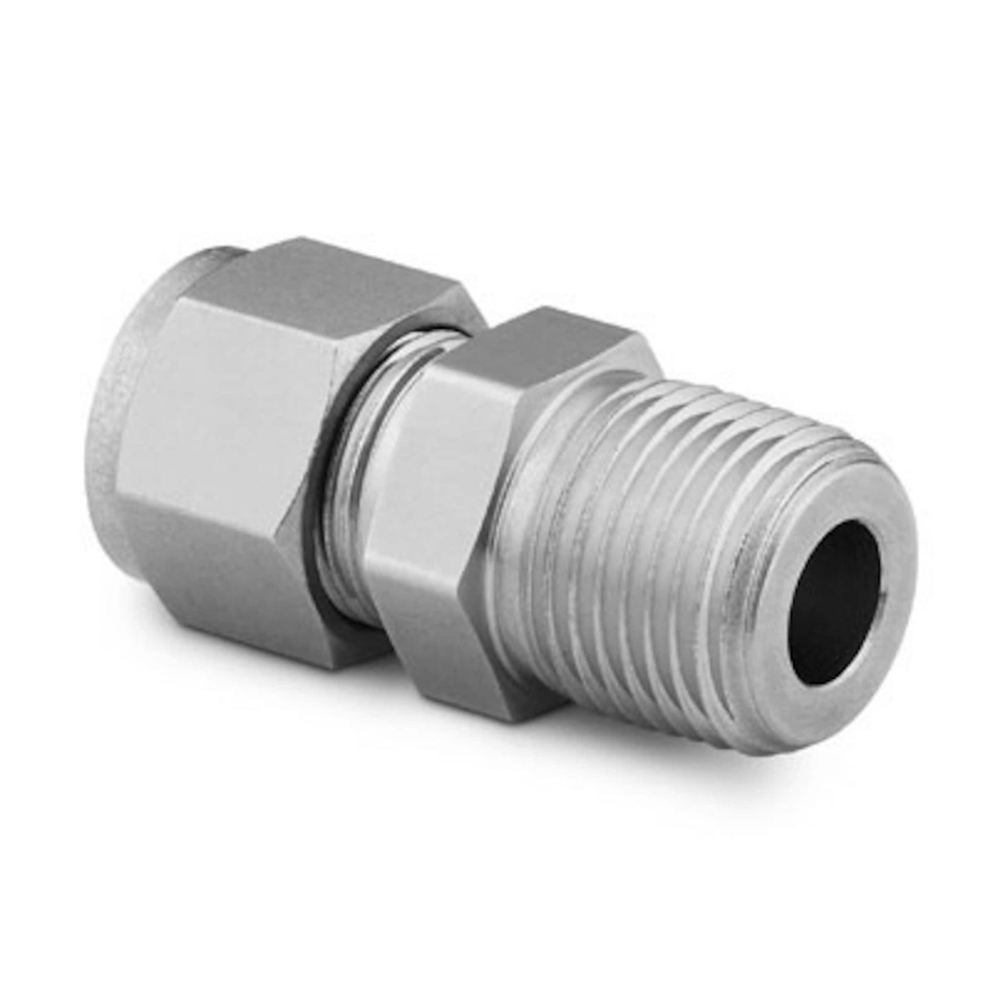 A. TDS SRP CONECTOR AUTO PRENSADO 1/4 NPT MACHO A 3/8 OD