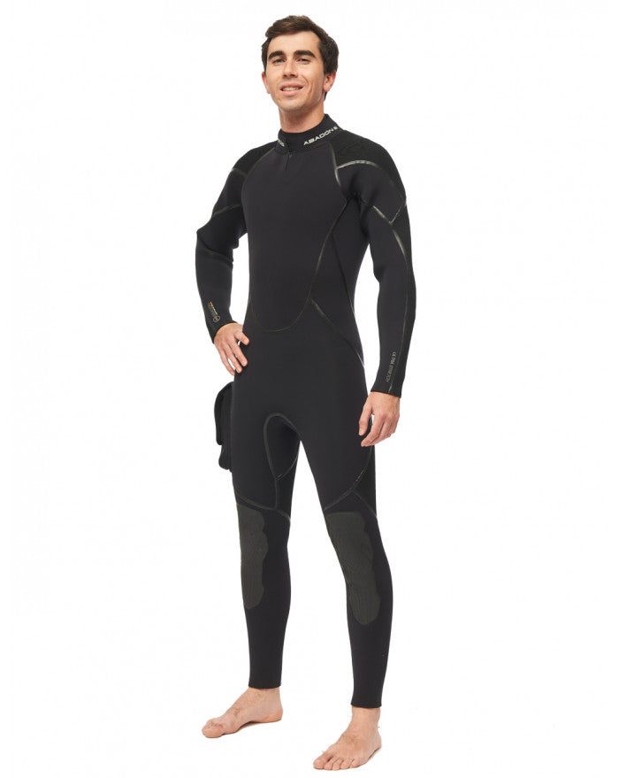 TRAJE DE BUCEO ABADON COLOR NEGRO CON FONDO BLANCO
